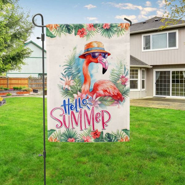 Flamingo Hello Summer Beach Flag TQN1296F - Image 9