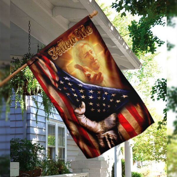 Patriotic Christian Flag: Follow Me American Flag PLP02F - Image 3