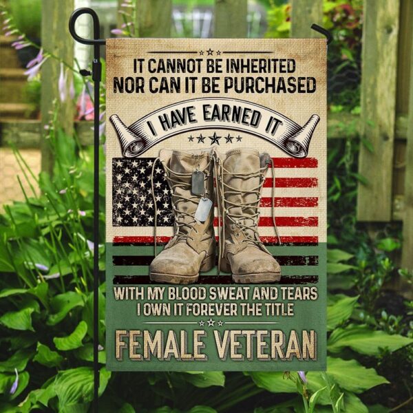 Forever a Hero: Female Veteran Garden Flag - Image 2