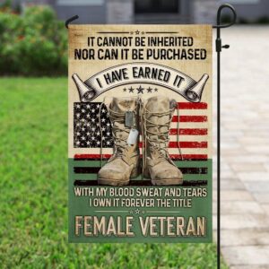 Forever a Hero: Female Veteran Garden Flag