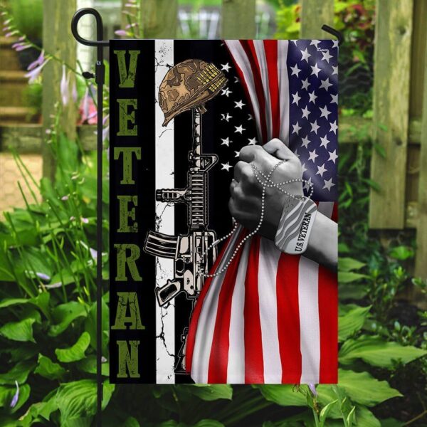 Forever The Title: US Veteran Garden Flag - Patriotic Home Decor - Image 2