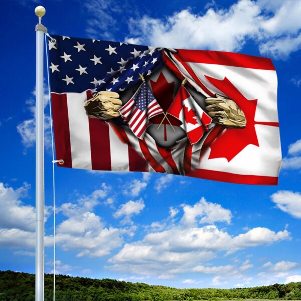 Freedom Convoy 2022 Canada and America Grommet Flag DDH2869GFv5 - Image 2