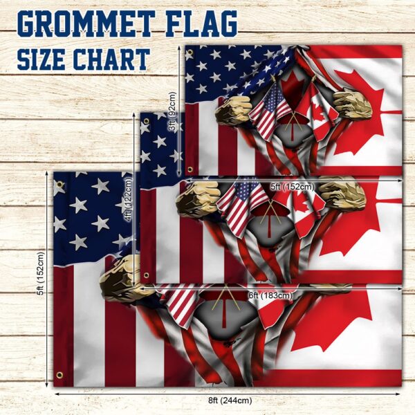 Freedom Convoy 2022 Canada and America Grommet Flag DDH2869GFv5 - Image 5