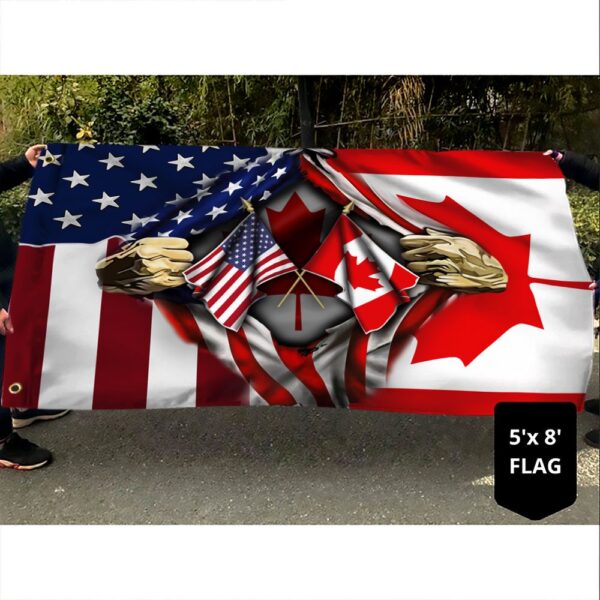 Freedom Convoy 2022 Canada and America Grommet Flag DDH2869GFv5 - Image 3