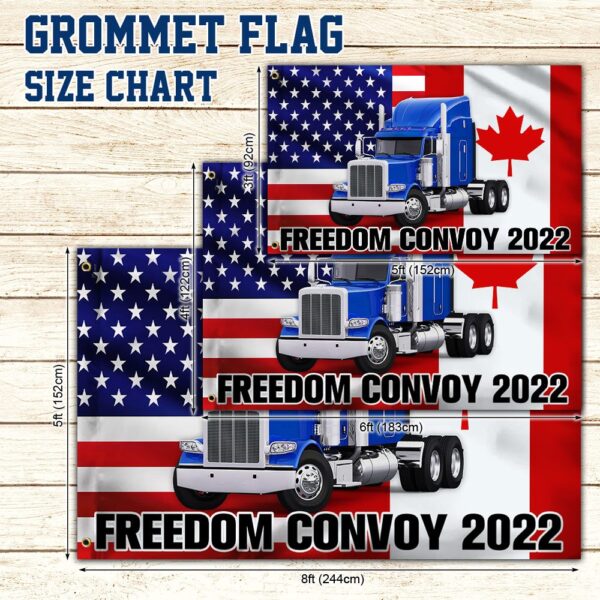Freedom Convoy Flag: Thank You Truckers - Canadian & American - Image 5