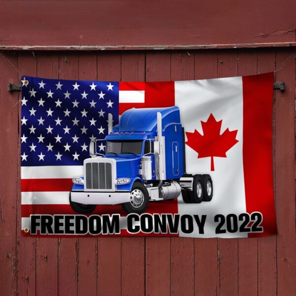 Freedom Convoy Flag: Thank You Truckers - Canadian & American - Image 4