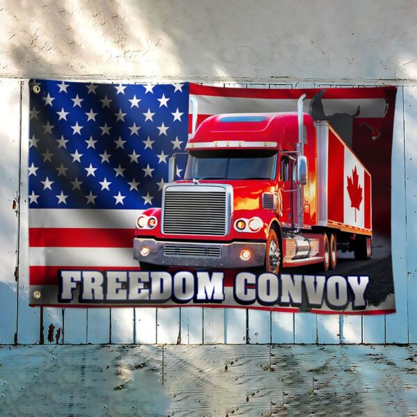 Freedom Convoy Flag: Canadian Truckers Support Banner QNN705GF - Image 4