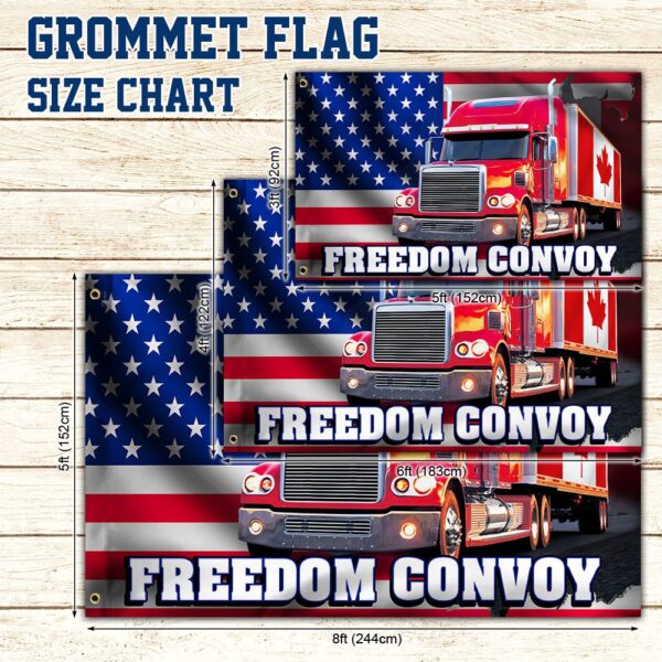 Freedom Convoy Flag: Canadian Truckers Support Banner QNN705GF - Image 5