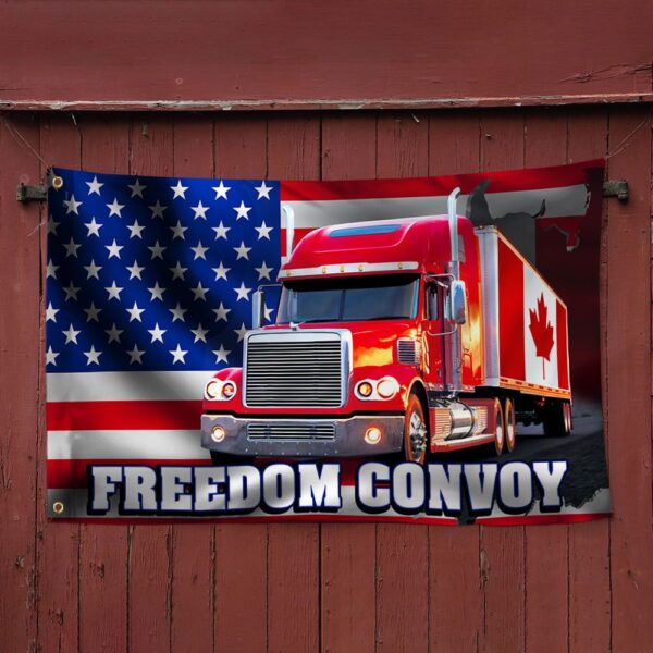 Freedom Convoy Flag: Canadian Truckers Support Banner QNN705GF - Image 3