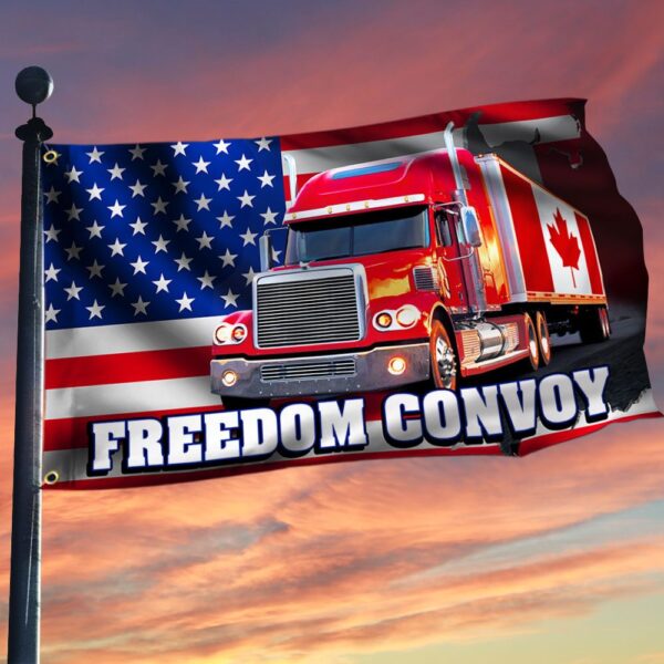 Freedom Convoy Flag: Canadian Truckers Support Banner QNN705GF