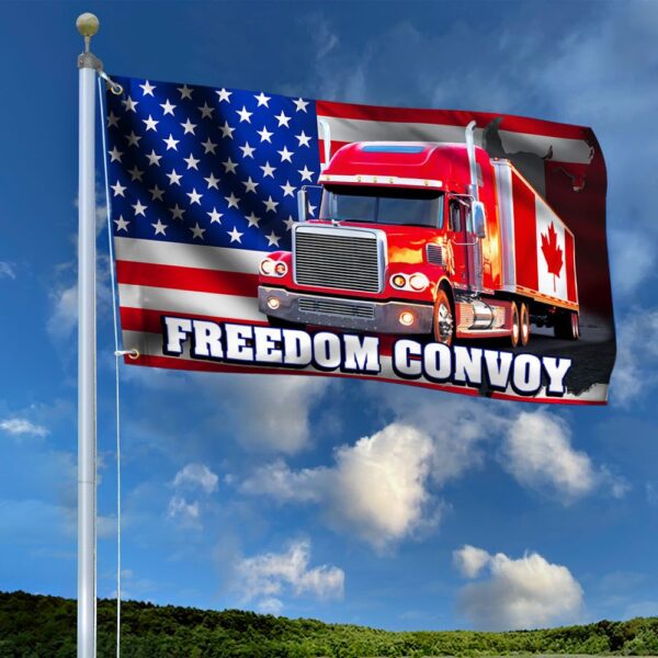Freedom Convoy Flag: Canadian Truckers Support Banner QNN705GF - Image 2