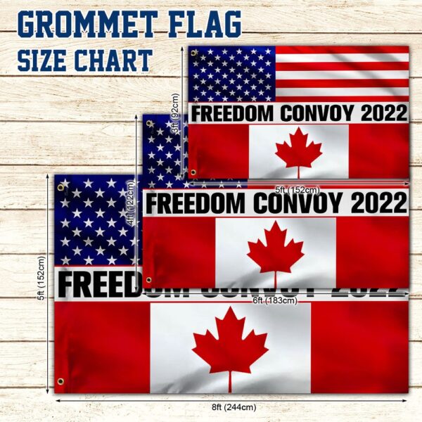 Canadian American Freedom Convoy Grommet Flag 2022 - Image 5