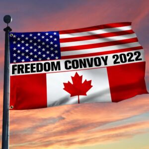 Canadian American Freedom Convoy Grommet Flag 2022