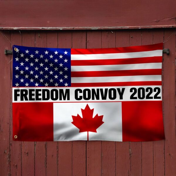 Canadian American Freedom Convoy Grommet Flag 2022 - Image 4
