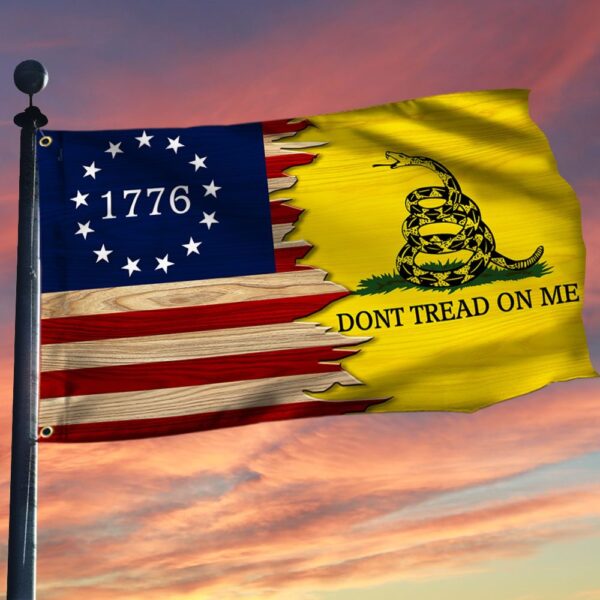 Gadsden Flag: Don't Tread On Me - Betsy Ross 1776 Grommet Flag