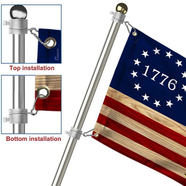 Gadsden Flag: Don't Tread On Me - Betsy Ross 1776 Grommet Flag - Image 6