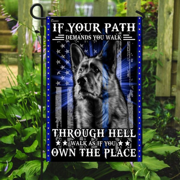 German Shepherd. Police Dog. American US Flag TRN77F - Image 7