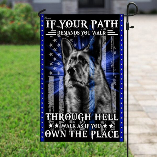German Shepherd. Police Dog. American US Flag TRN77F - Image 6