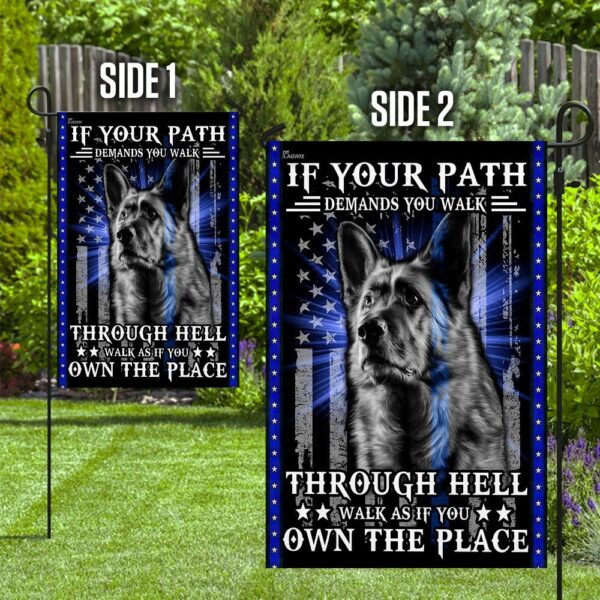 German Shepherd. Police Dog. American US Flag TRN77F - Image 10