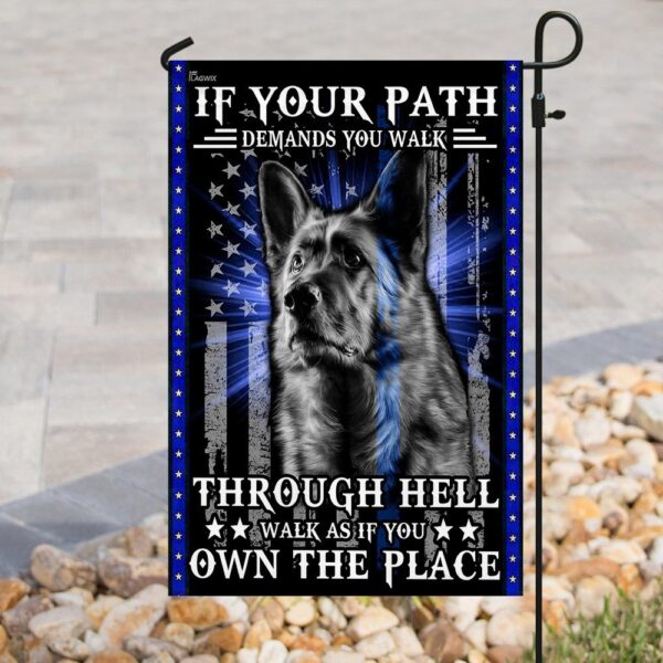 German Shepherd. Police Dog. American US Flag TRN77F - Image 8