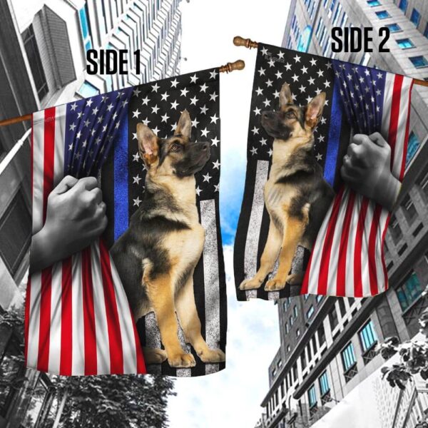 German Shepherd. The Thin Blue Line America US Flag THB2449F4 - Image 4