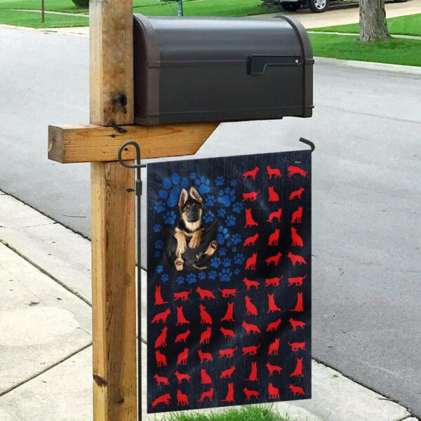 German Shepherd 4th of July Flag: Patriotic PSL221F - Image 4