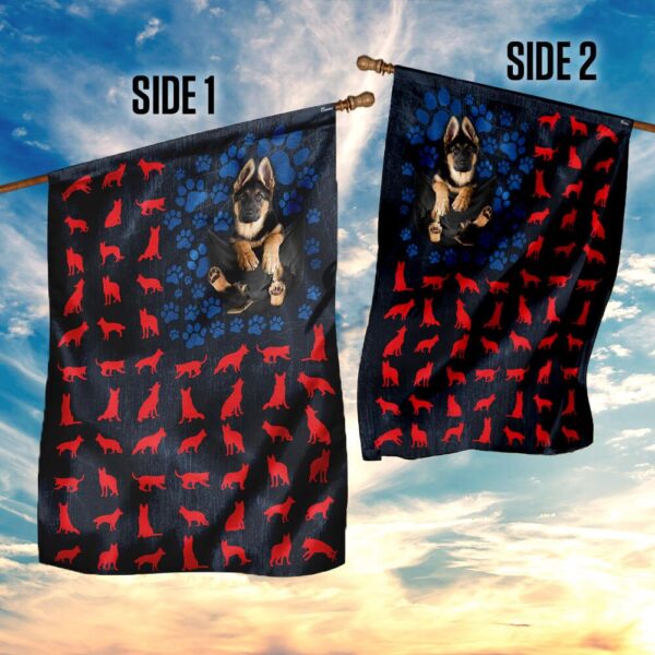 German Shepherd 4th of July Flag: Patriotic PSL221F - Image 10