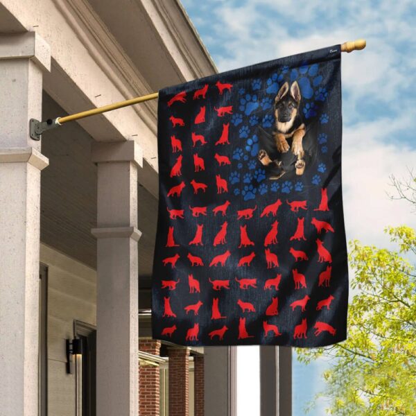 German Shepherd 4th of July Flag: Patriotic PSL221F - Image 6