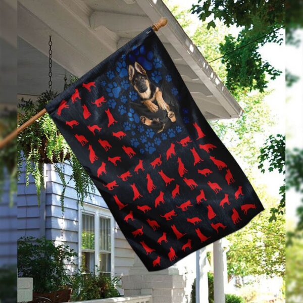 German Shepherd 4th of July Flag: Patriotic PSL221F - Image 8