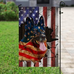 Patriotic German Shepherd American Flag Dog Apparel PN222F