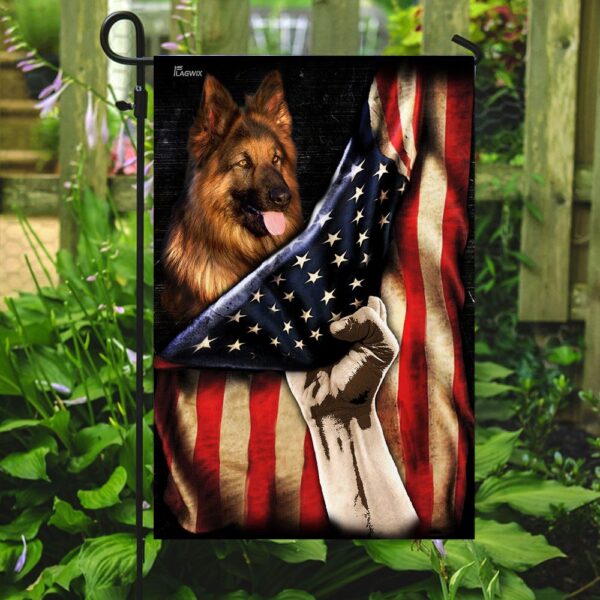Patriotic German Shepherd PS120Fv2 American Flag Design - Image 2
