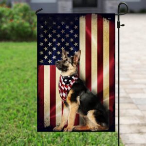 German Shepherd American Flag PSL196F