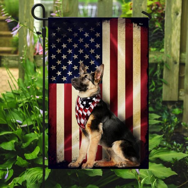 German Shepherd American Flag PSL196F - Image 2