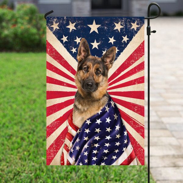 German Shepherd American Patriot Flag: US Flag Dog Apparel - Image 6