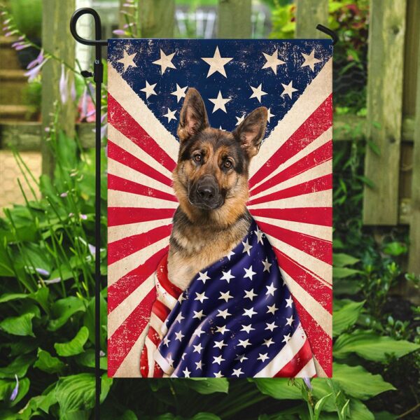 German Shepherd American Patriot Flag: US Flag Dog Apparel - Image 7