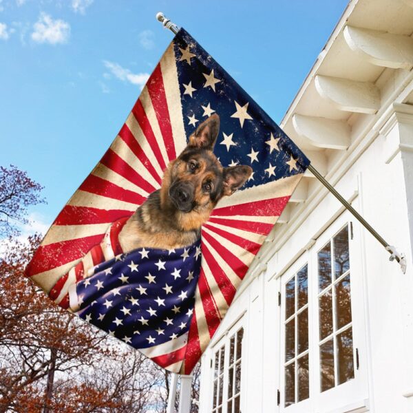 German Shepherd American Patriot Flag: US Flag Dog Apparel - Image 4