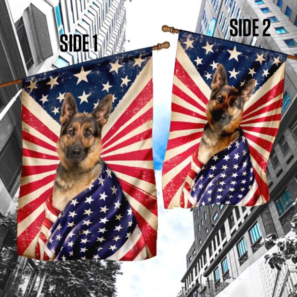 German Shepherd American Patriot Flag: US Flag Dog Apparel - Image 3