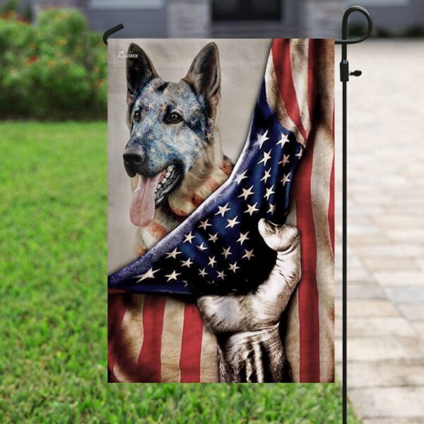 American Flag German Shepherd Dog T-Shirt (THN2101F3) - Image 6