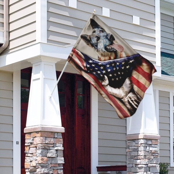 American Flag German Shepherd Dog T-Shirt (THN2101F3) - Image 4