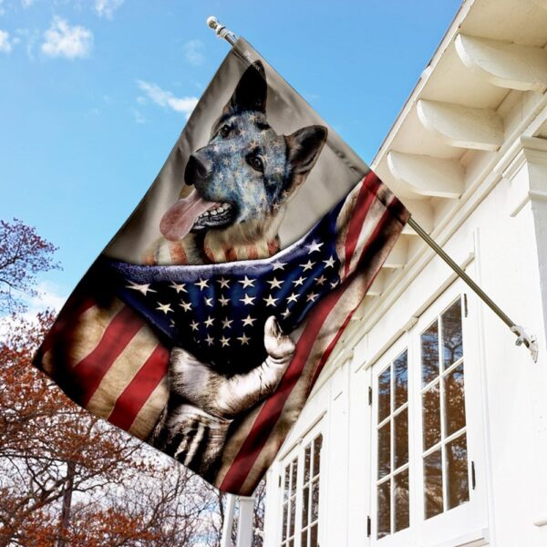 American Flag German Shepherd Dog T-Shirt (THN2101F3) - Image 2