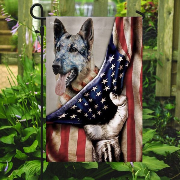 American Flag German Shepherd Dog T-Shirt (THN2101F3) - Image 7