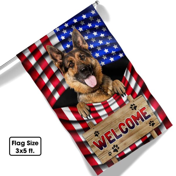 Patriotic German Shepherd Dog Welcome Mat - American Flag TQN1135F - Image 6