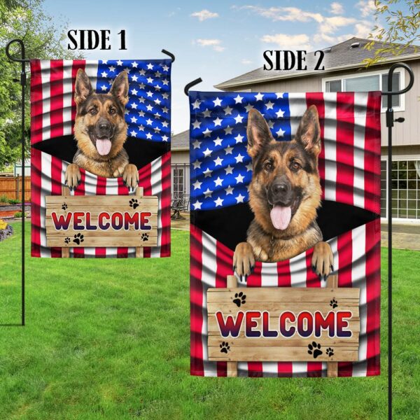 Patriotic German Shepherd Dog Welcome Mat - American Flag TQN1135F - Image 5