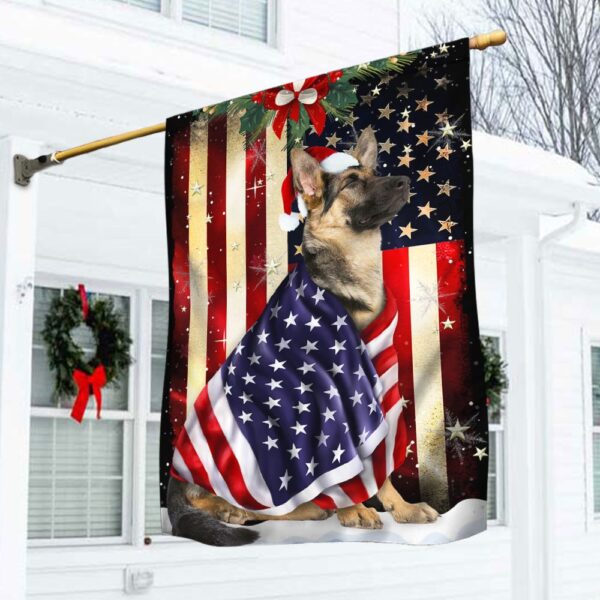 German Shepherd Christmas Flag: ANL285Fv6 - Image 5