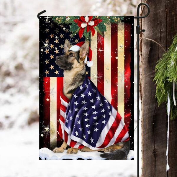 German Shepherd Christmas Flag: ANL285Fv6 - Image 2