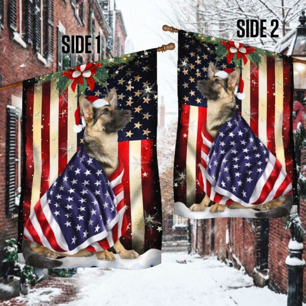 German Shepherd Christmas Flag: ANL285Fv6
