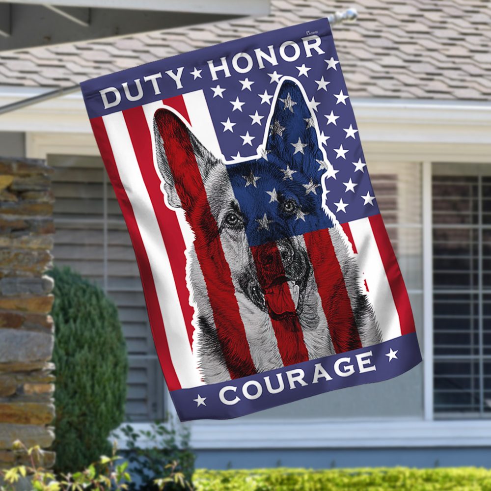 German Shepherd Police Dog Flag: Duty, Honor, Courage - Image 7