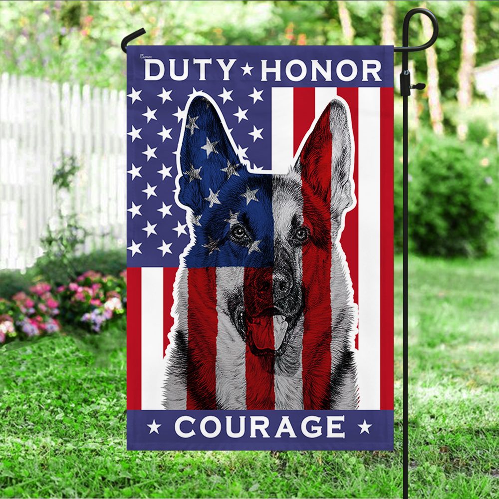 German Shepherd Police Dog Flag: Duty, Honor, Courage - Image 8