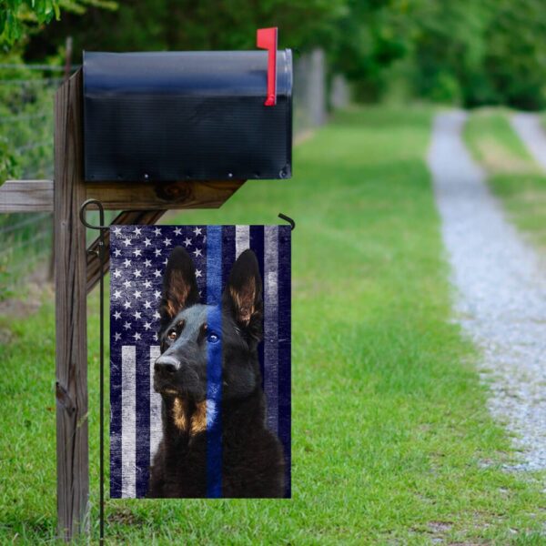 German Shepherd Police K9 Dog: Thin Blue Line Flag THB2220F - Image 8