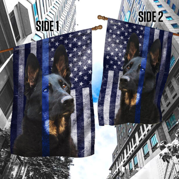 German Shepherd Police K9 Dog: Thin Blue Line Flag THB2220F - Image 5